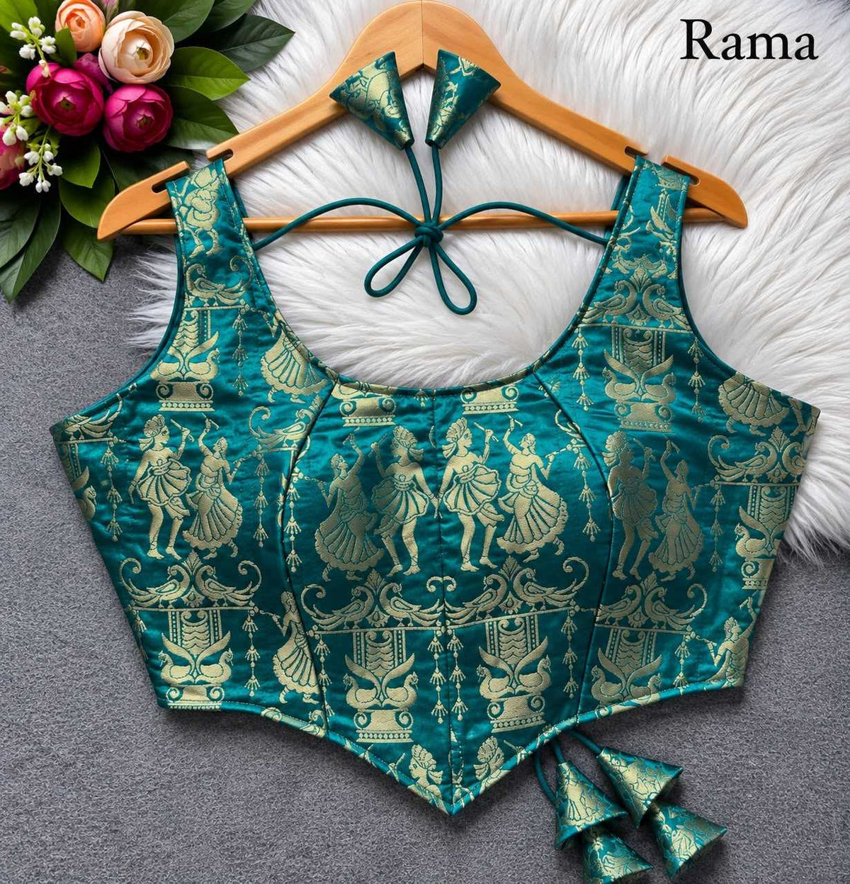 Banarasi Soft Silk Printed Blouse