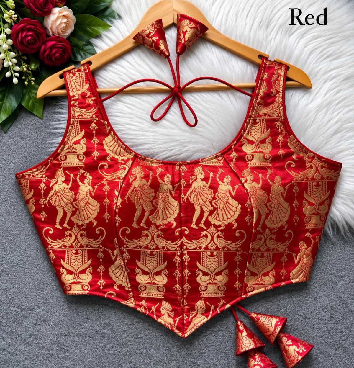 Banarasi Soft Silk Printed Blouse