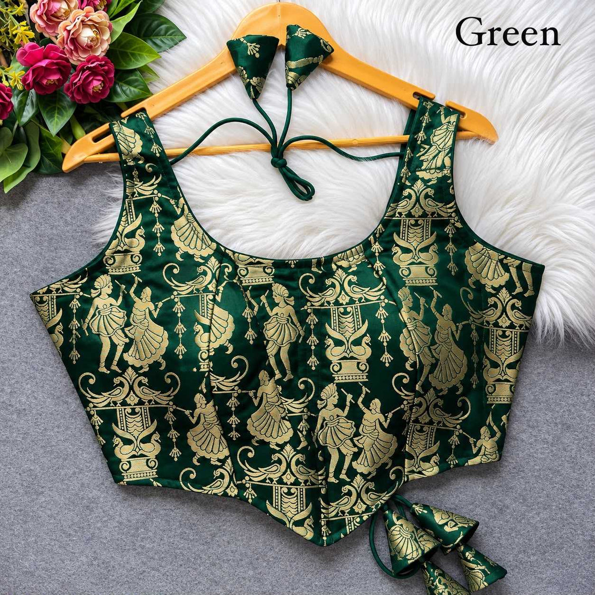 Banarasi Soft Silk Printed Blouse