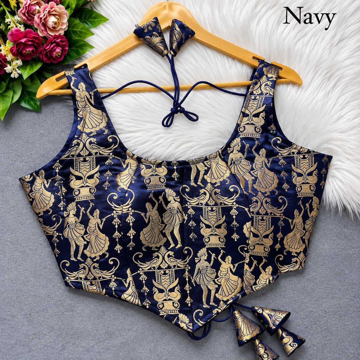 Banarasi Soft Silk Printed Blouse