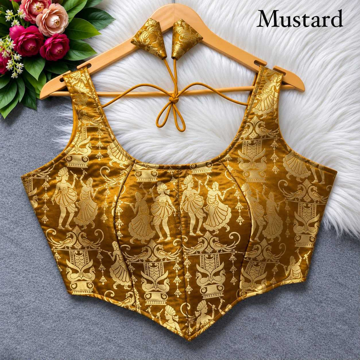 Banarasi Soft Silk Printed Blouse