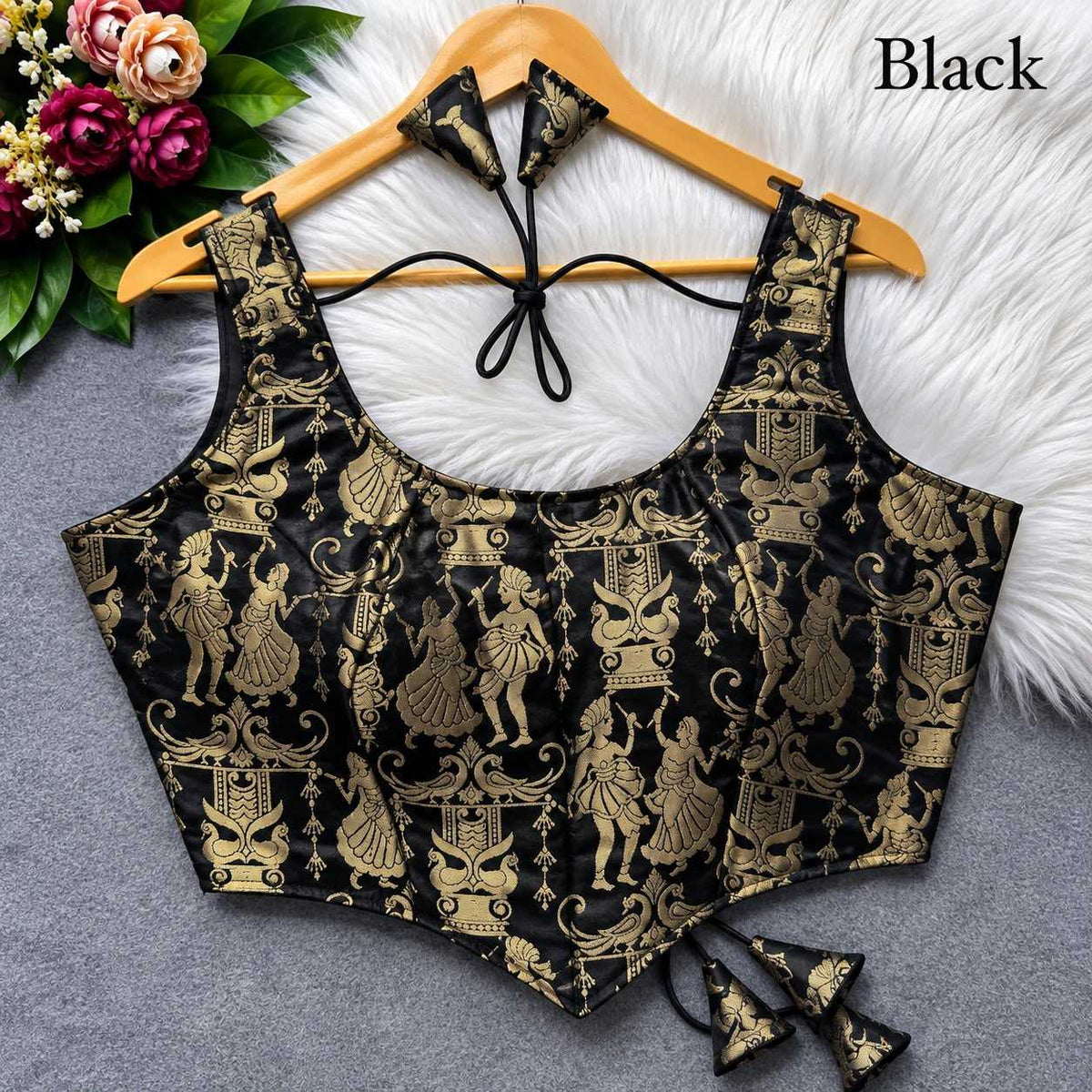 Banarasi Soft Silk Printed Blouse