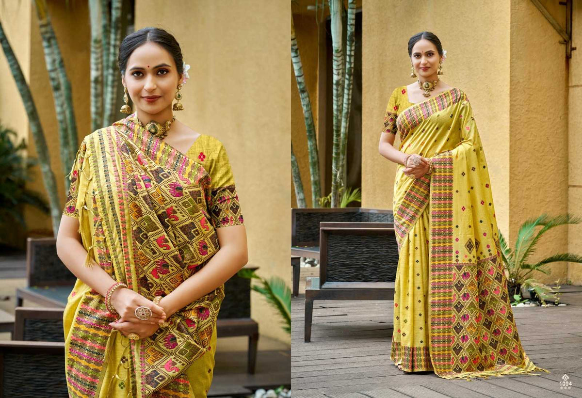 Glorius Assam Silk Brocade Saree