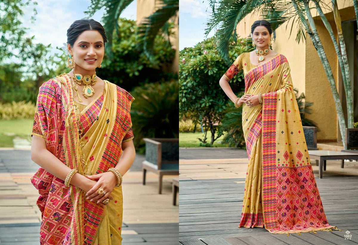 Glorius Assam Silk Brocade Saree