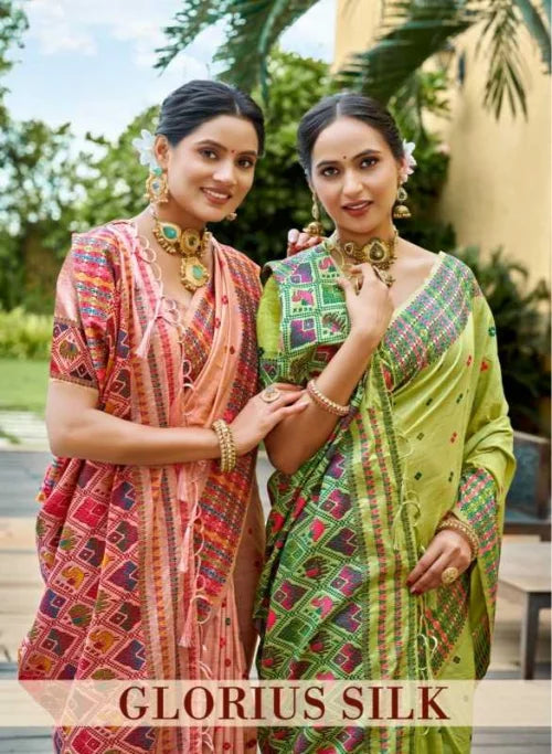 Glorius Assam Silk Brocade Saree