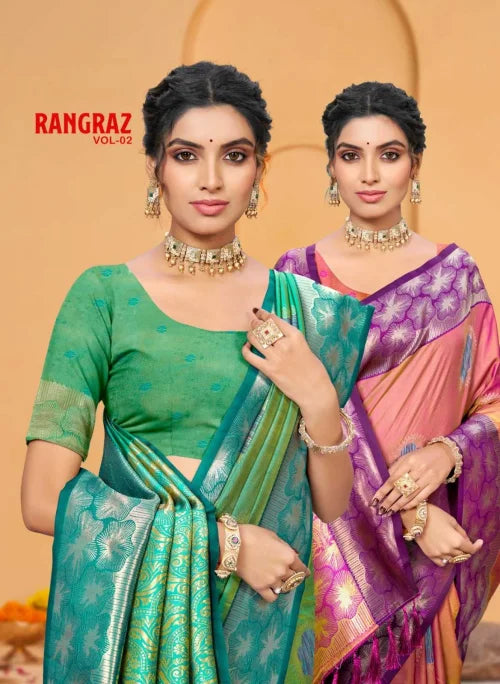 Soft Silk Saree in Mehndi