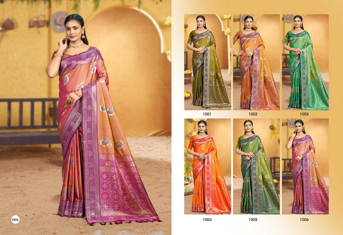 Soft Silk Saree in Rama