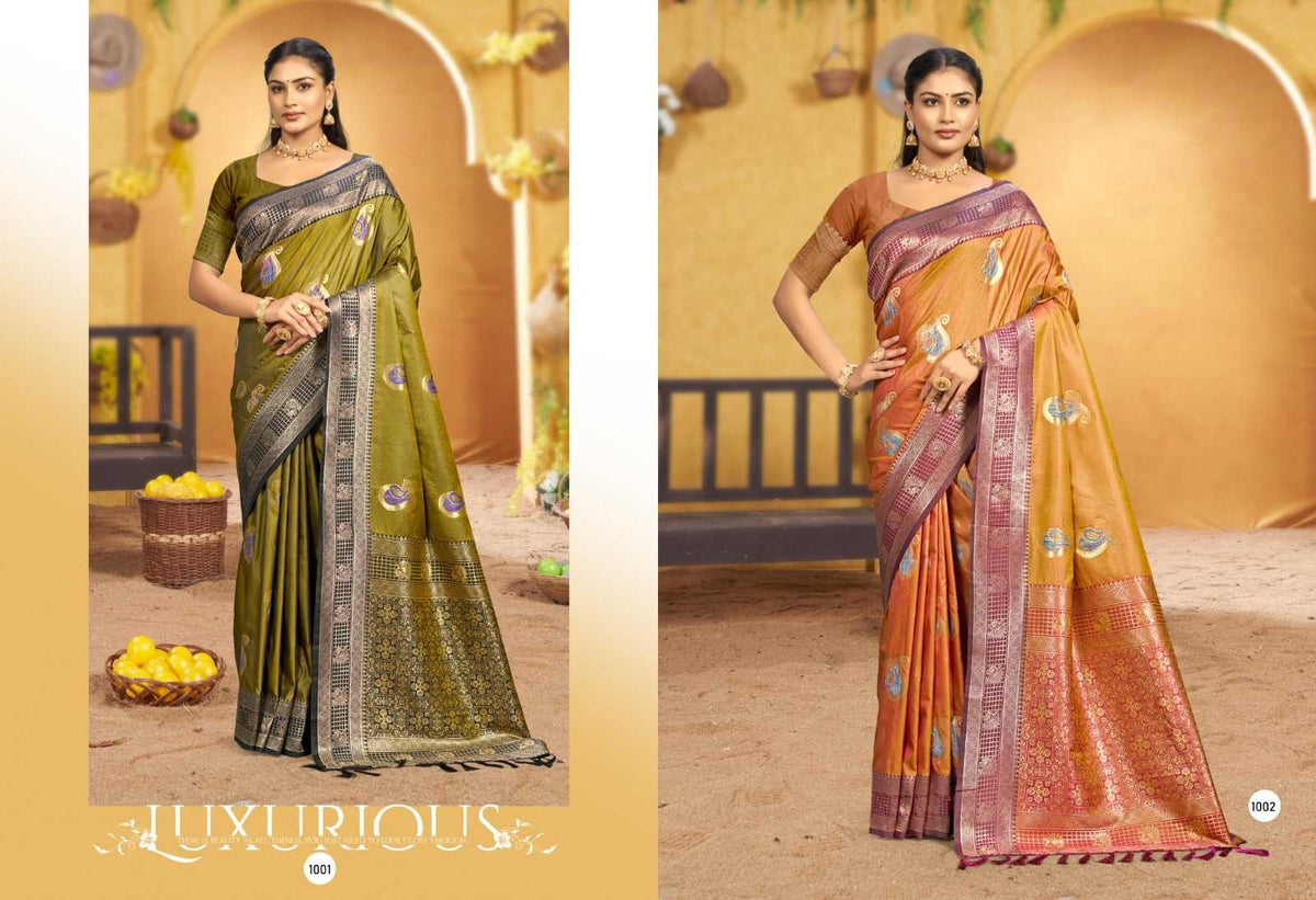 Soft Silk Saree in Rama
