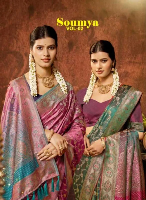 Soumya Satin Silk Traditional Saree