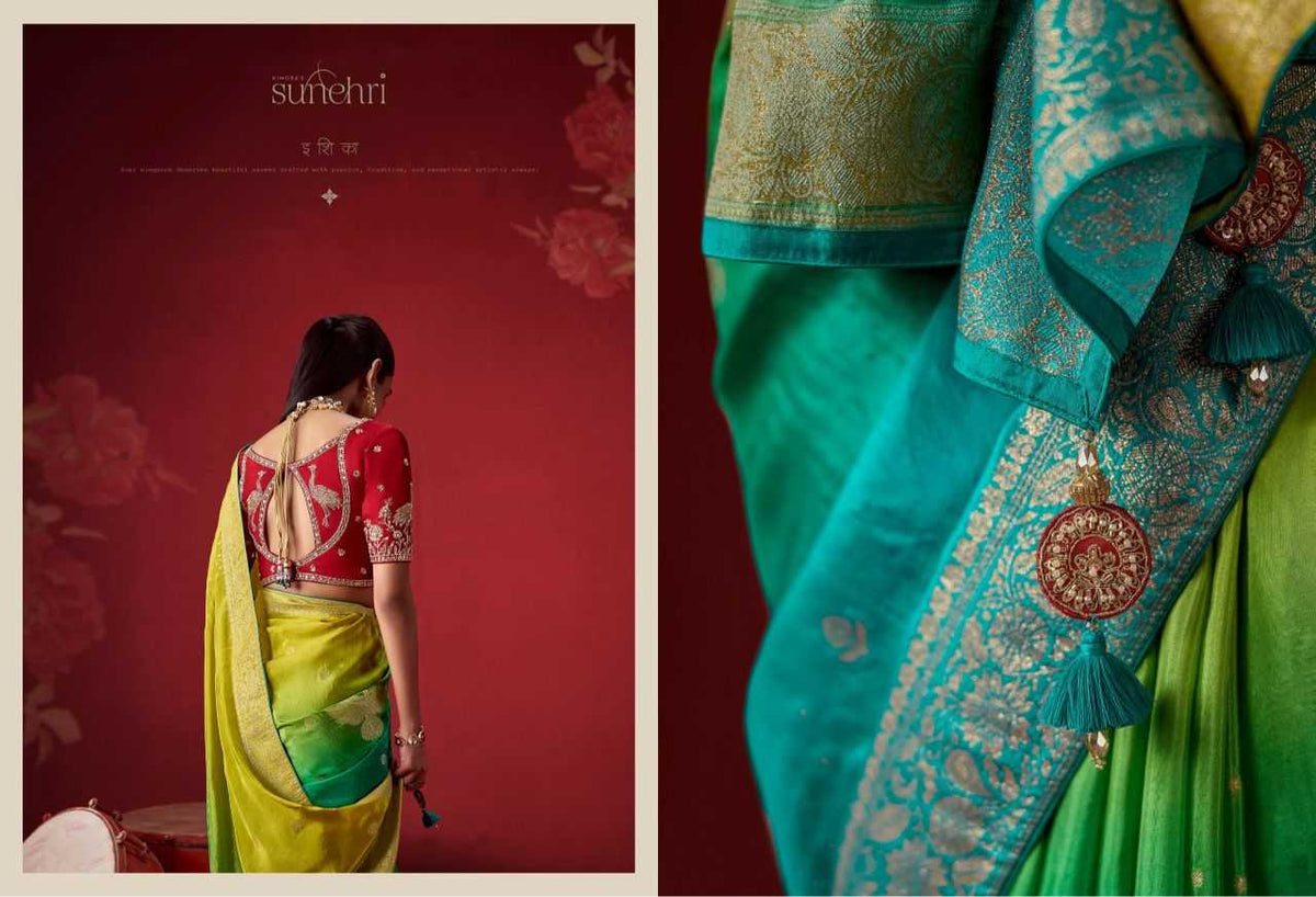 Crepe Silk Soft Saree in Yellow