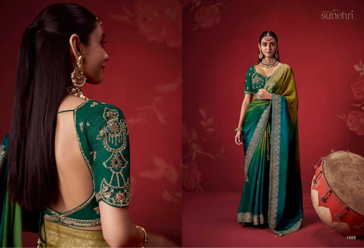 Crepe Silk Soft Saree in Yellow