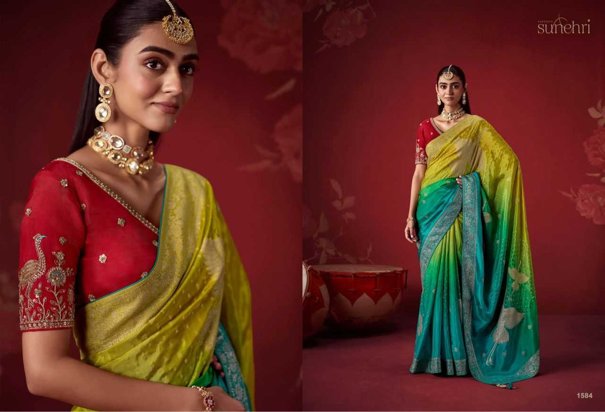 Crepe Silk Soft Saree in Yellow