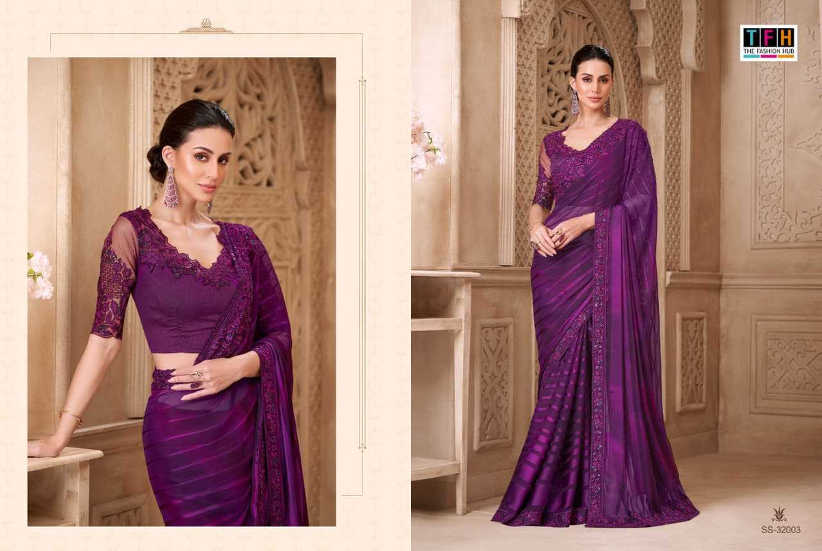 Blooming Party Wear Saree