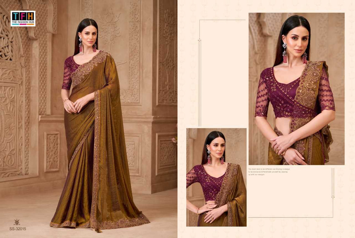 Blooming Party Wear Saree