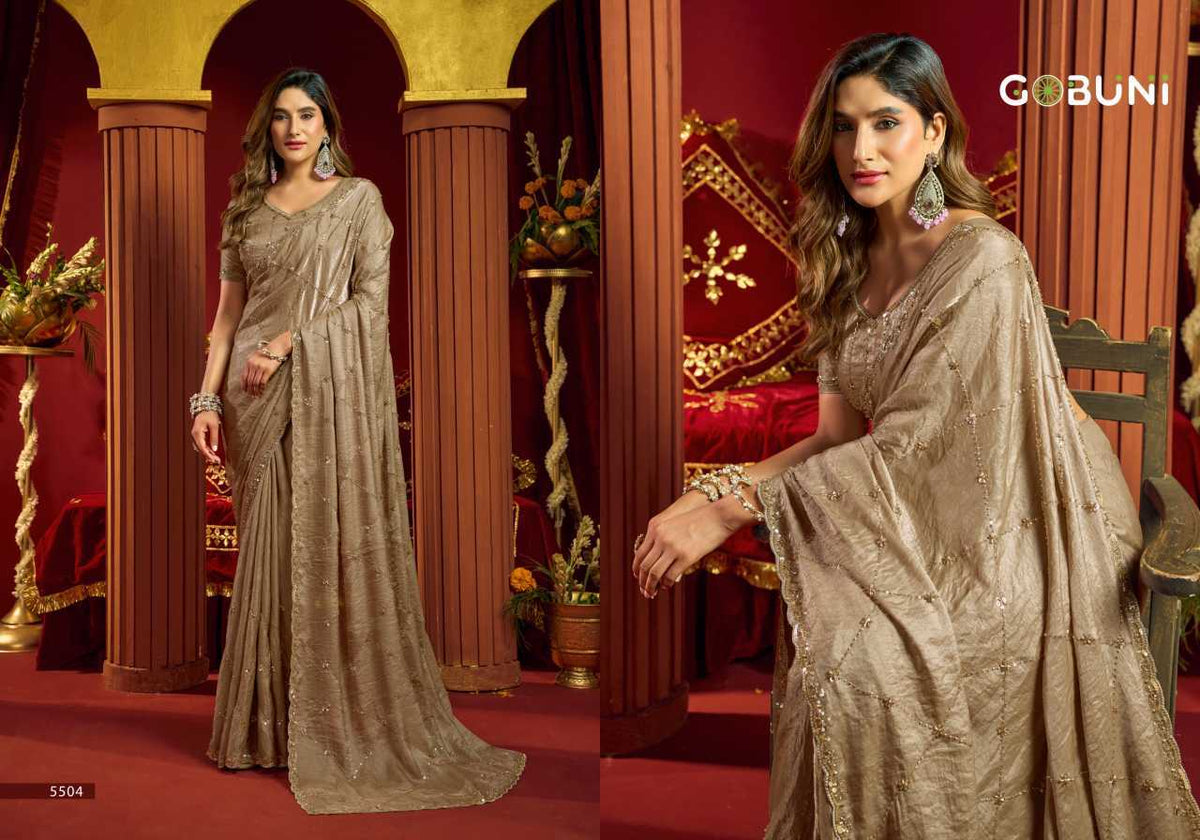 Velvet Ready To Wear Saree