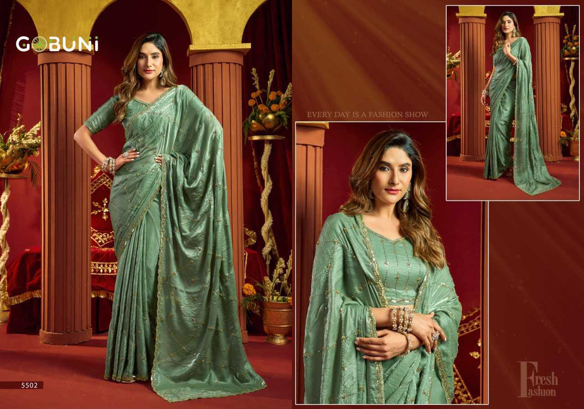 Velvet Ready To Wear Saree