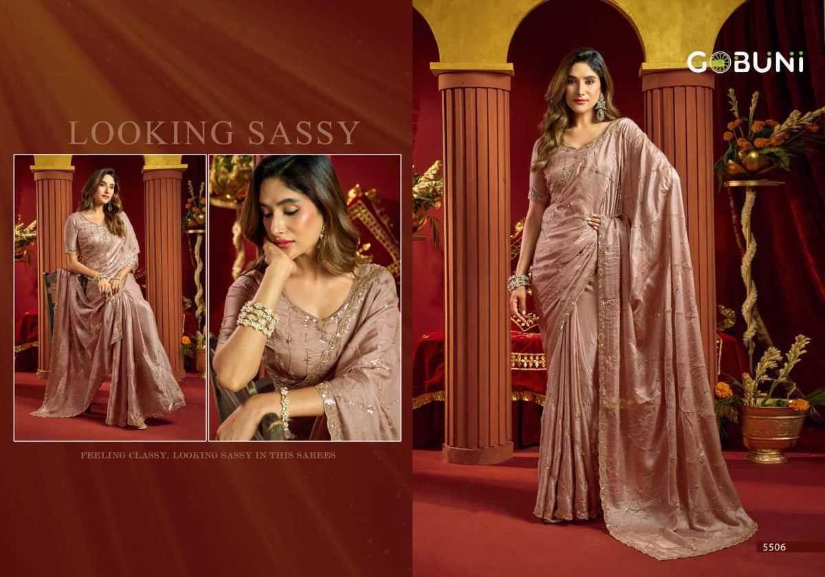 Velvet Ready To Wear Saree