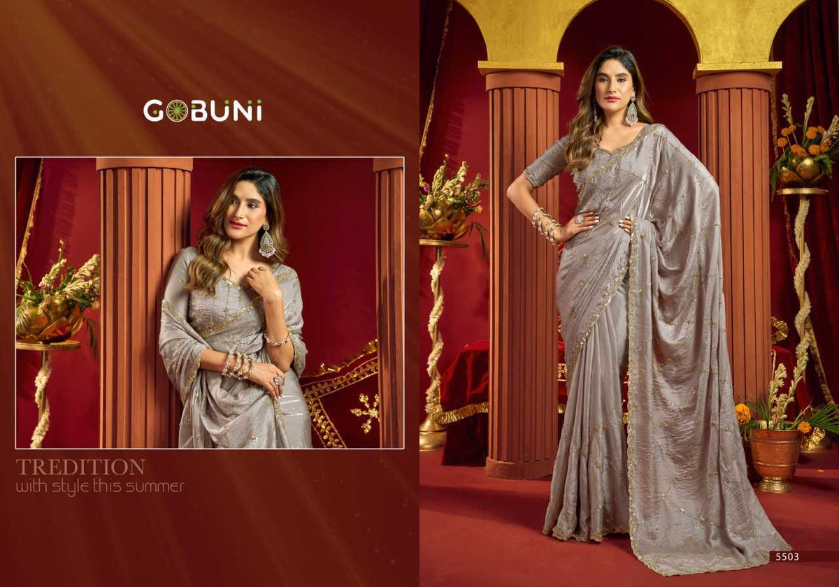 Velvet Ready To Wear Saree