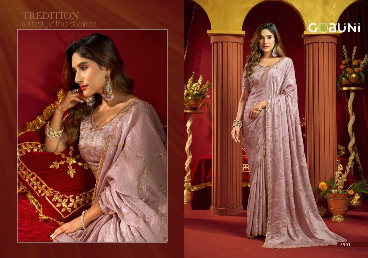 Velvet Ready To Wear Saree
