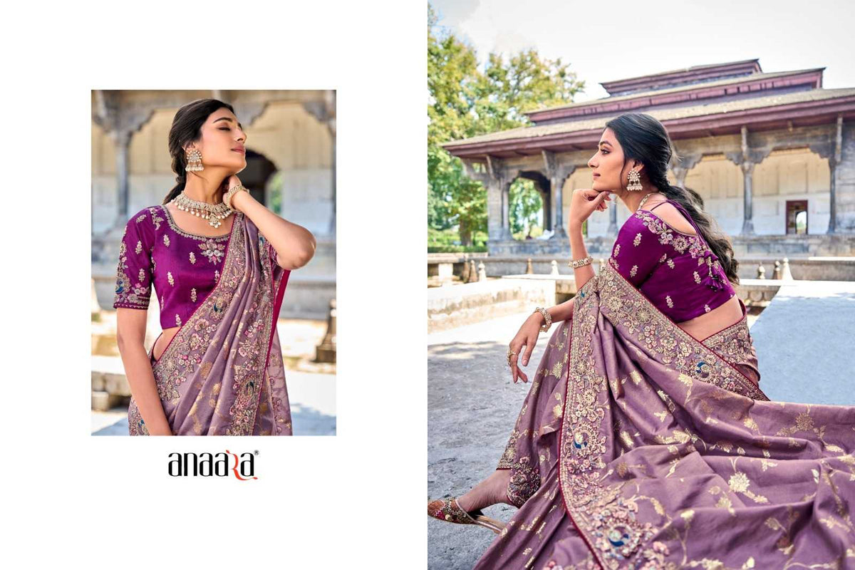 Tissue Silk Soft Saree in Onion