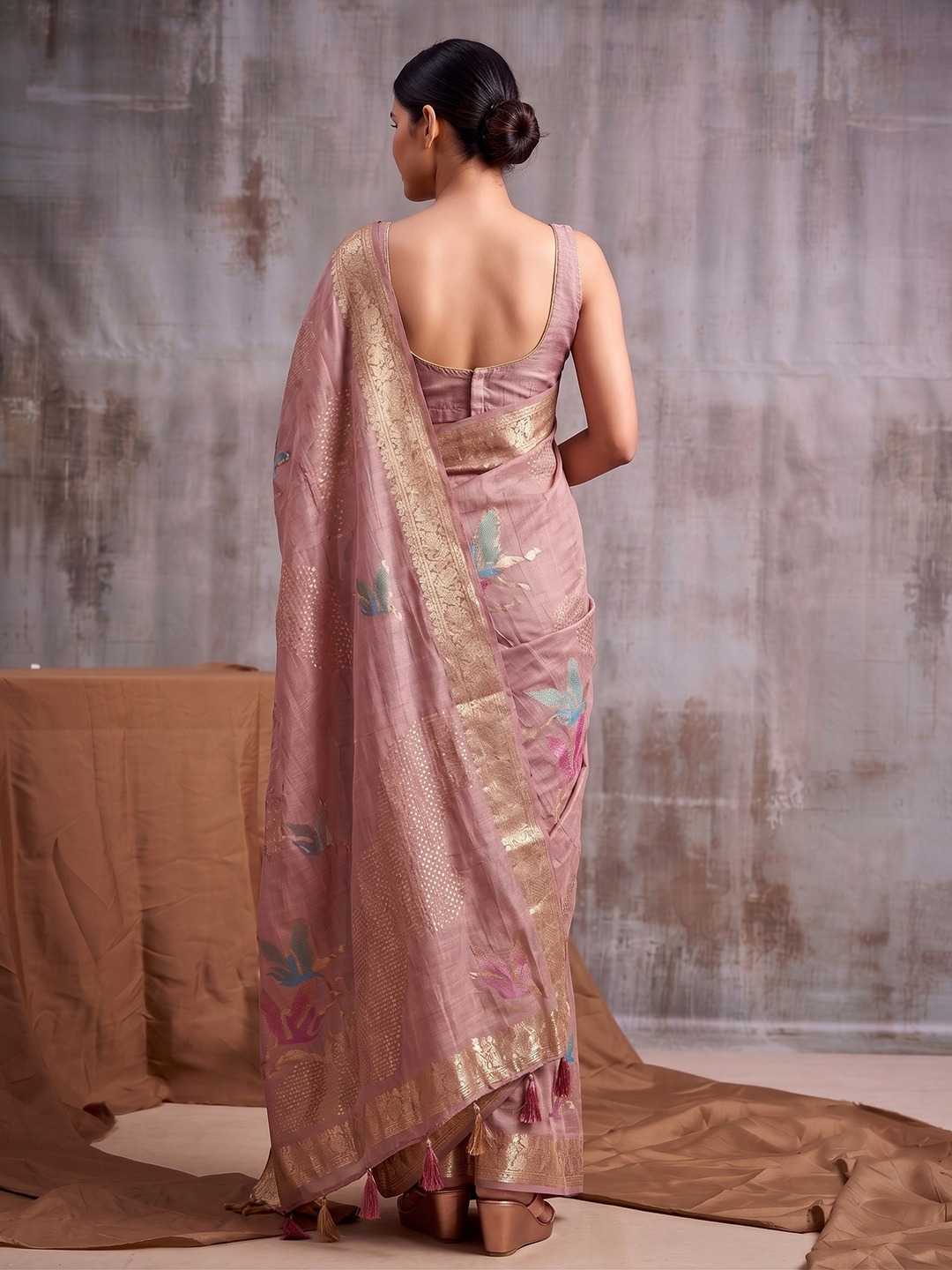 Flemingo Linen Designer Saree