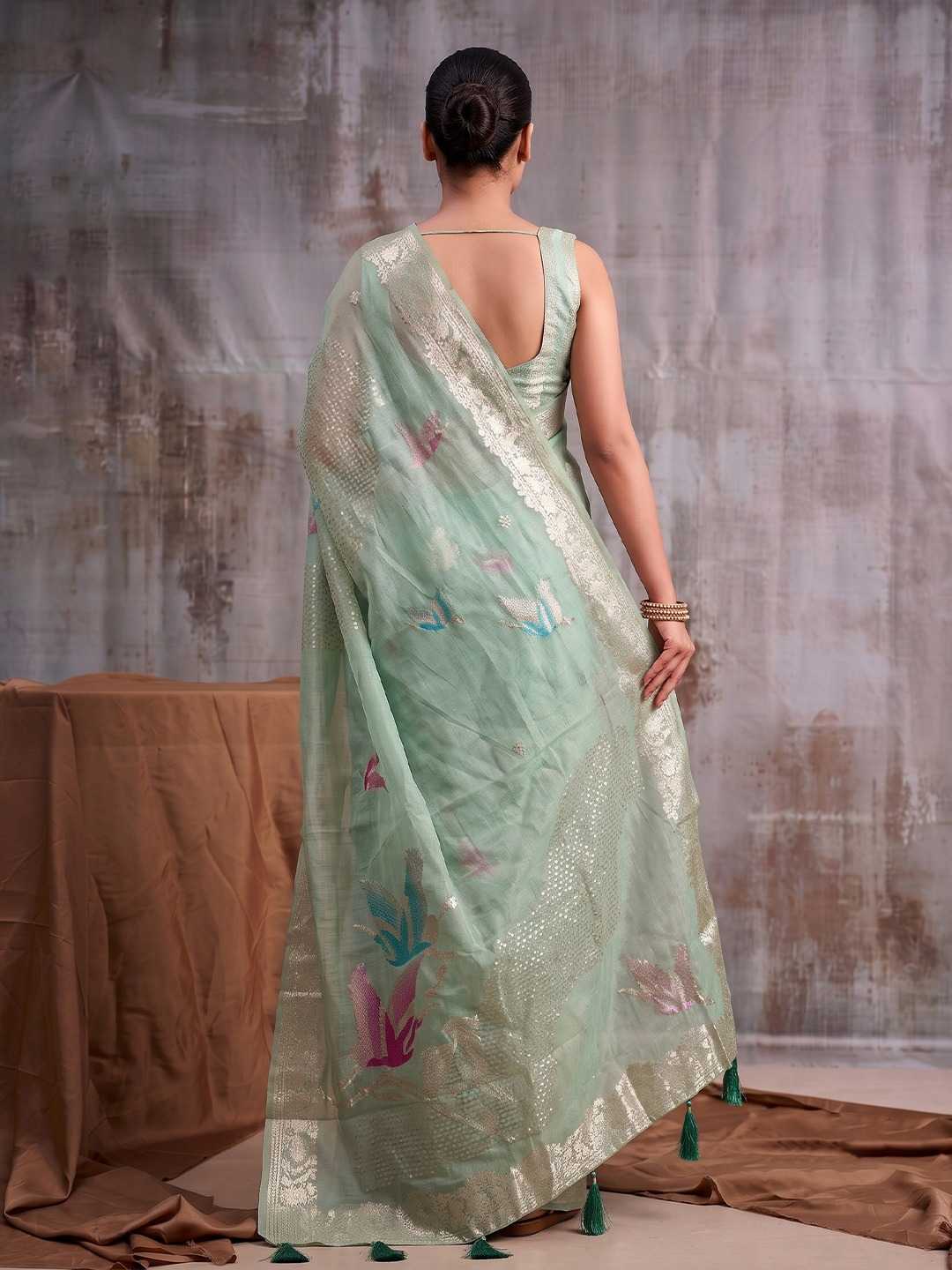 Flemingo Linen Designer Saree