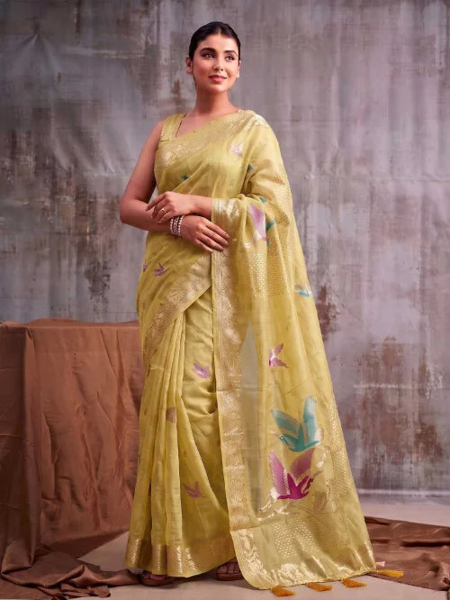 Flemingo Linen Designer Saree