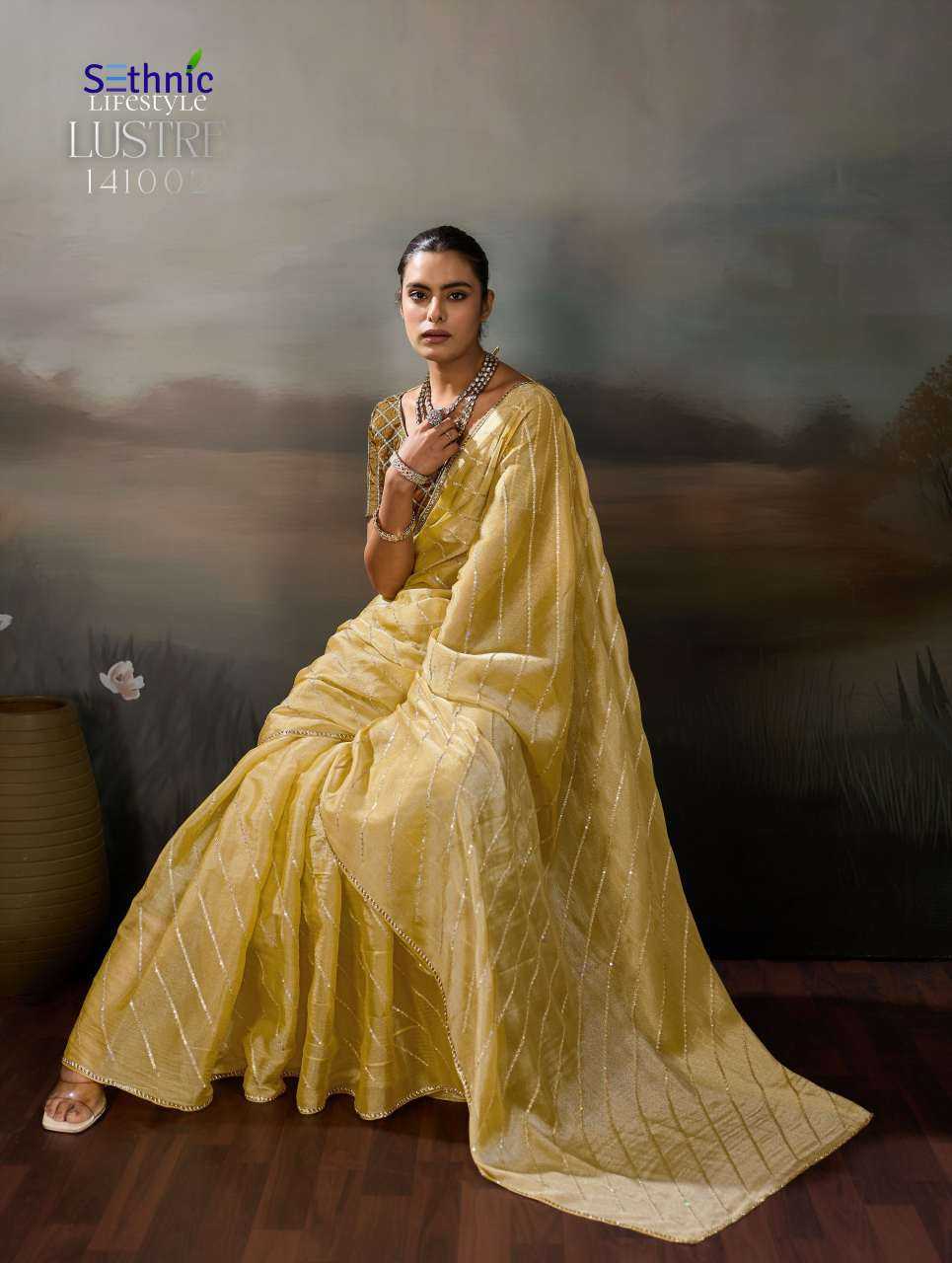 Luster Chic Chiffon Designer Saree