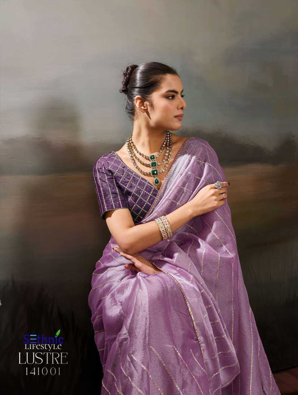 Luster Chic Chiffon Designer Saree