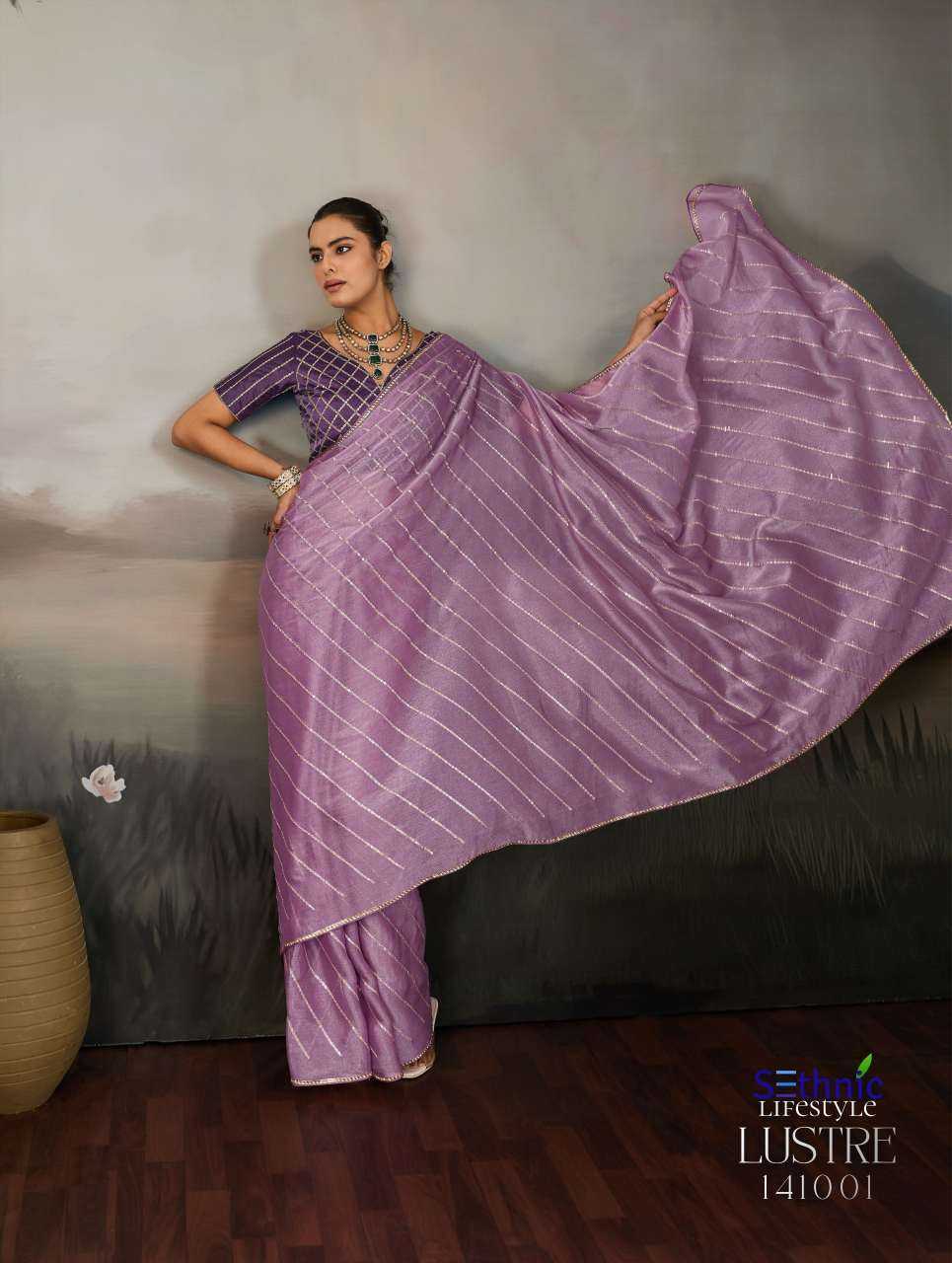 Luster Chic Chiffon Designer Saree