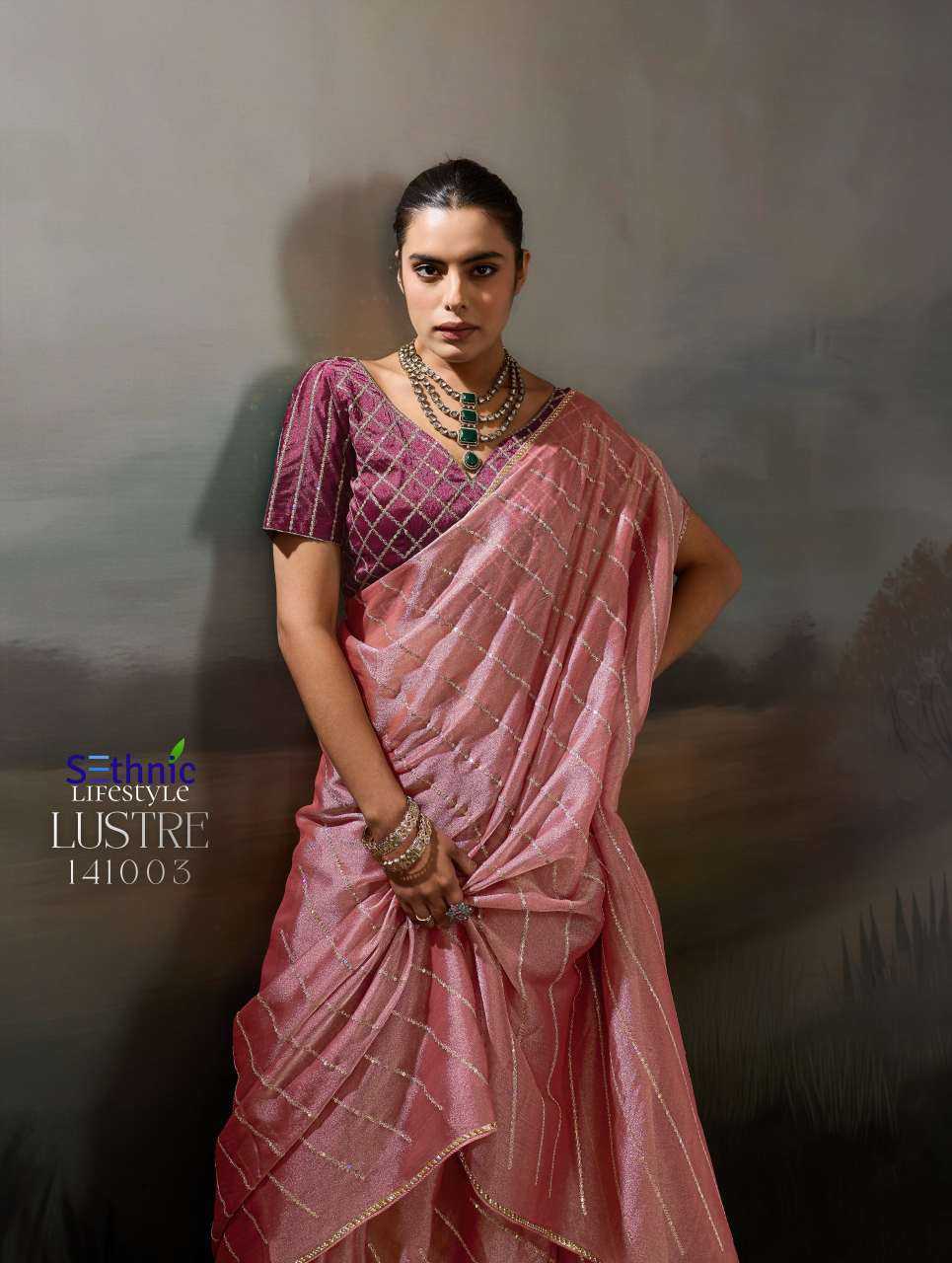 Luster Chic Chiffon Designer Saree