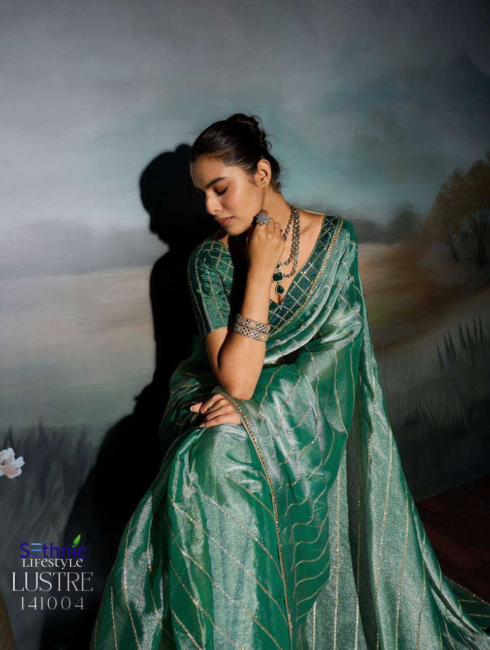 Luster Chic Chiffon Designer Saree