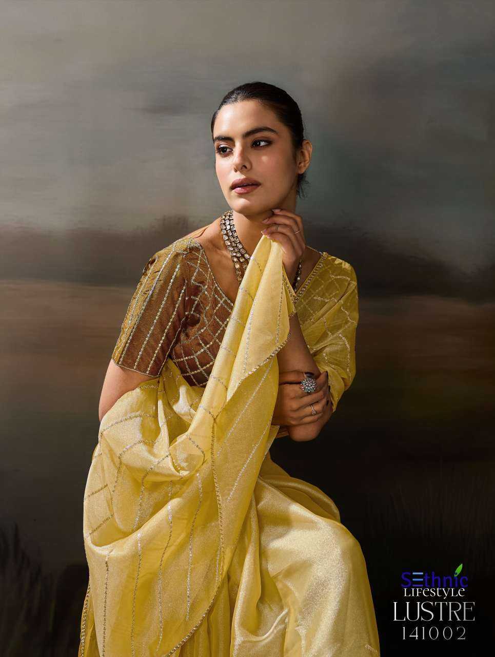 Luster Chic Chiffon Designer Saree