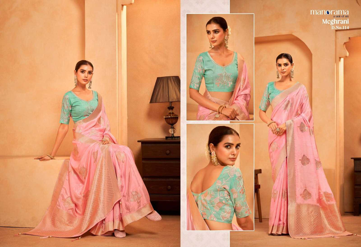 Meghrani Soft Silk Traditional Saree
