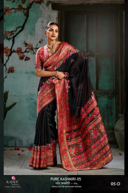 Pure Kashmiri Soft Cotton Party Wear Saree