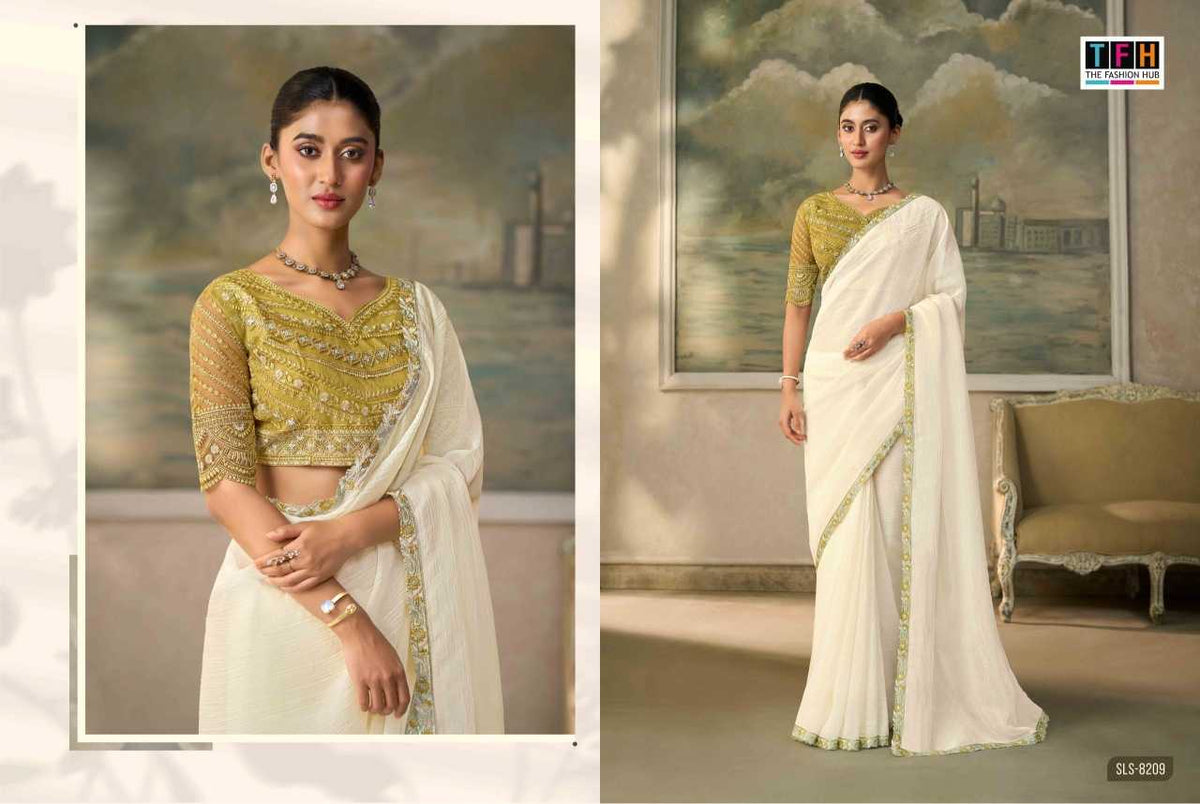 Salsa Style Chiffon Designer Saree