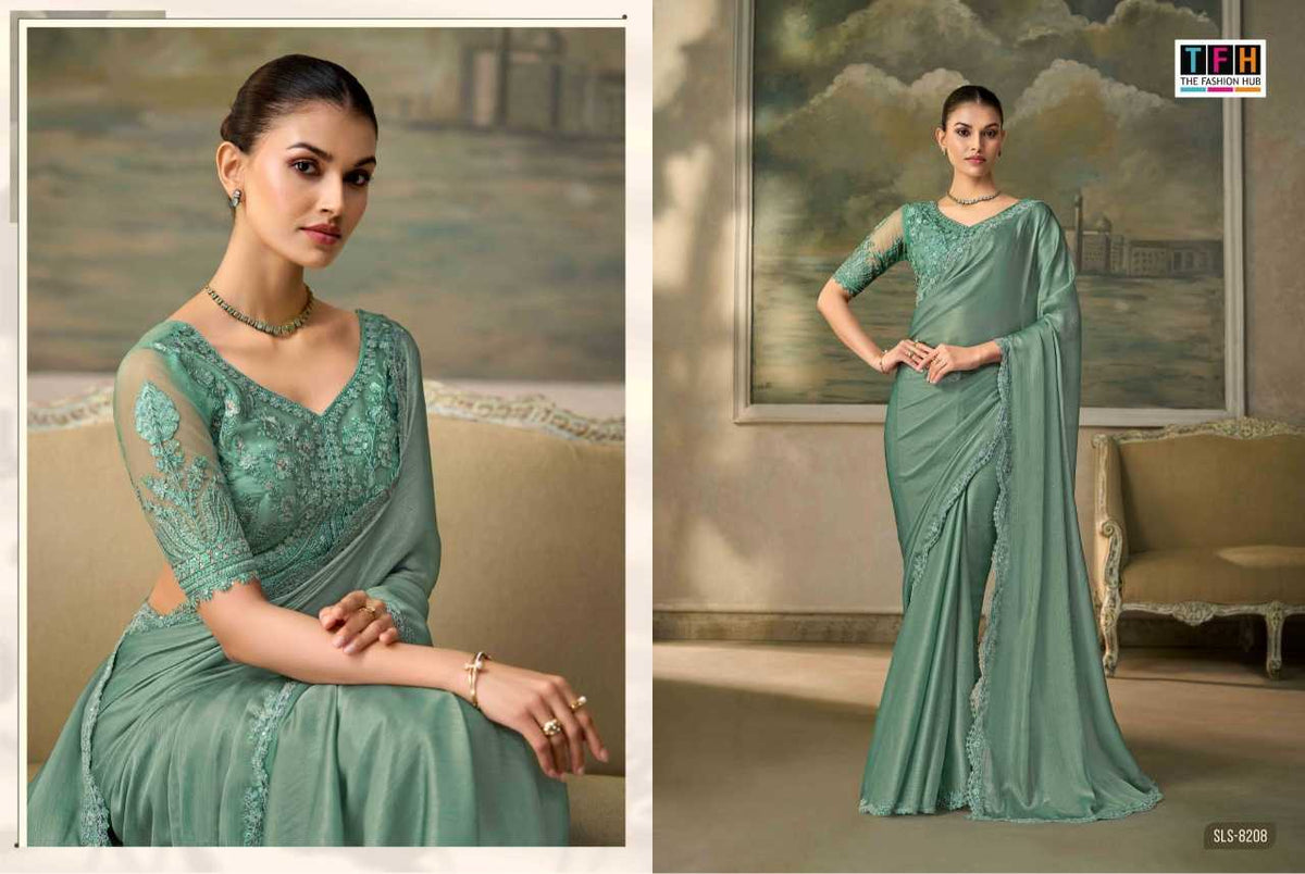 Salsa Style Chiffon Designer Saree