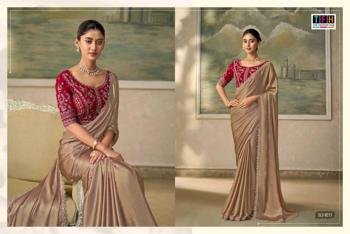 Salsa Style Chiffon Designer Saree