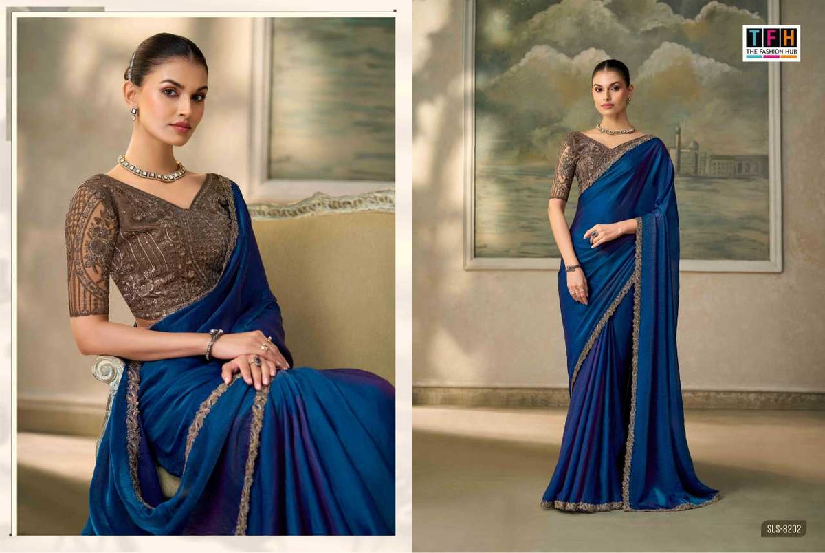 Salsa Style Chiffon Designer Saree