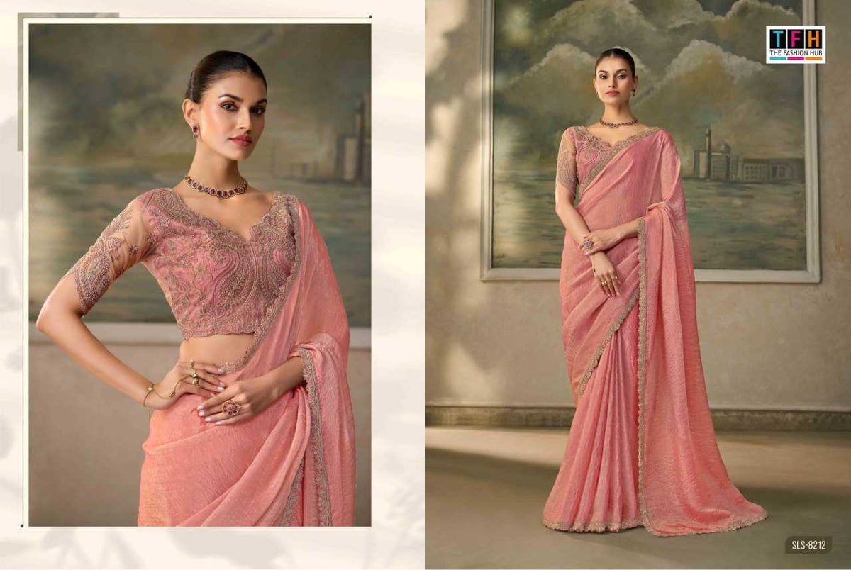 Salsa Style Chiffon Designer Saree