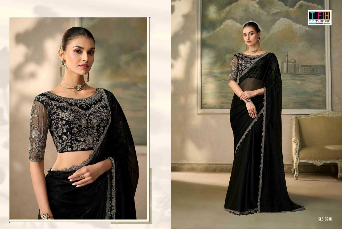 Salsa Style Chiffon Designer Saree