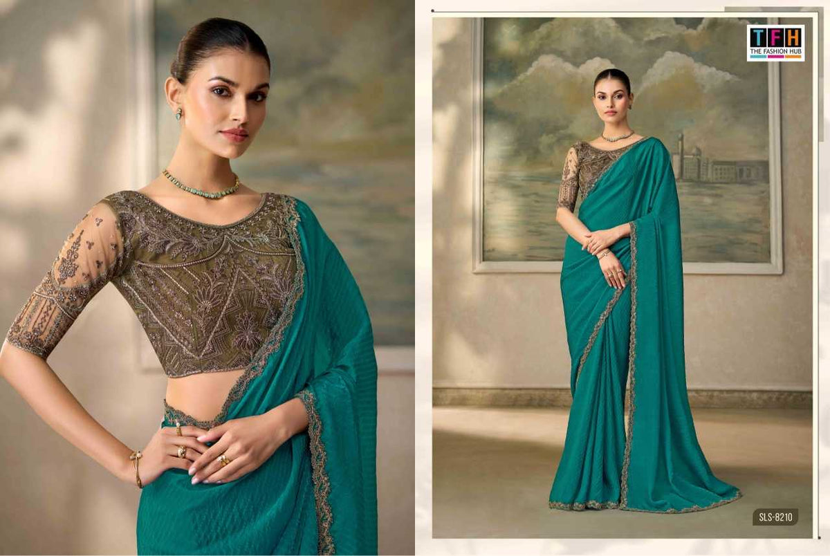 Salsa Style Chiffon Designer Saree