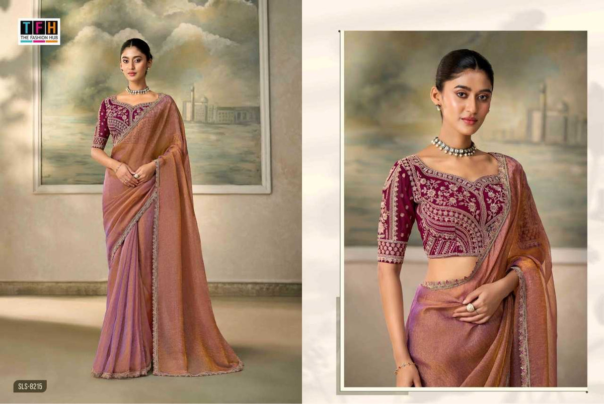 Salsa Style Chiffon Designer Saree