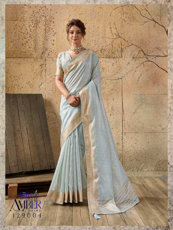 Tissue Zari Border Saree