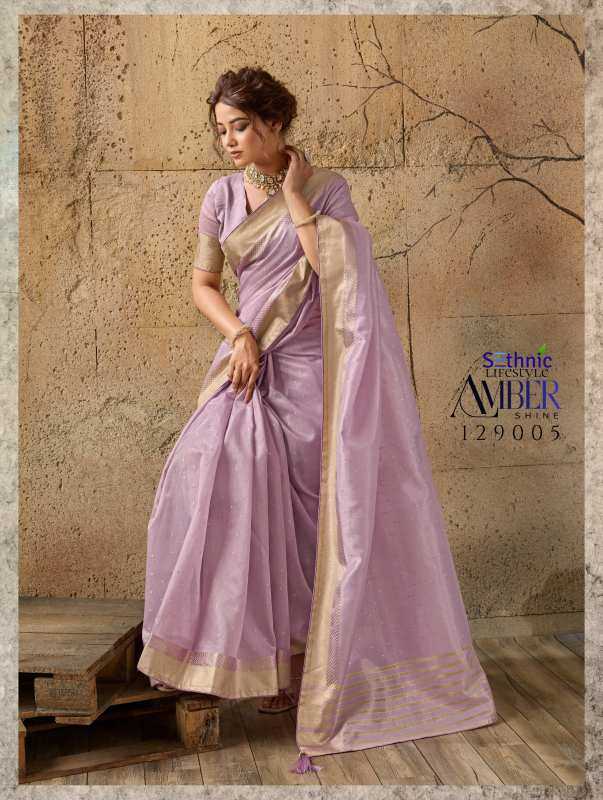 Tissue Zari Border Saree
