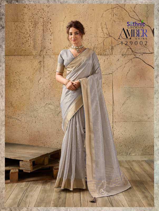 Tissue Zari Border Saree