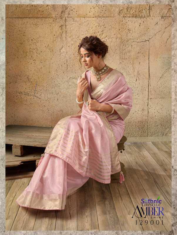 Tissue Zari Border Saree