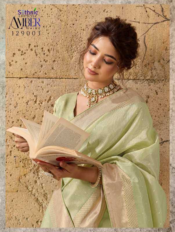 Tissue Zari Border Saree