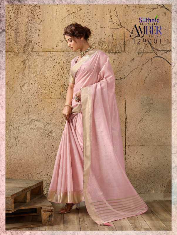 Tissue Zari Border Saree