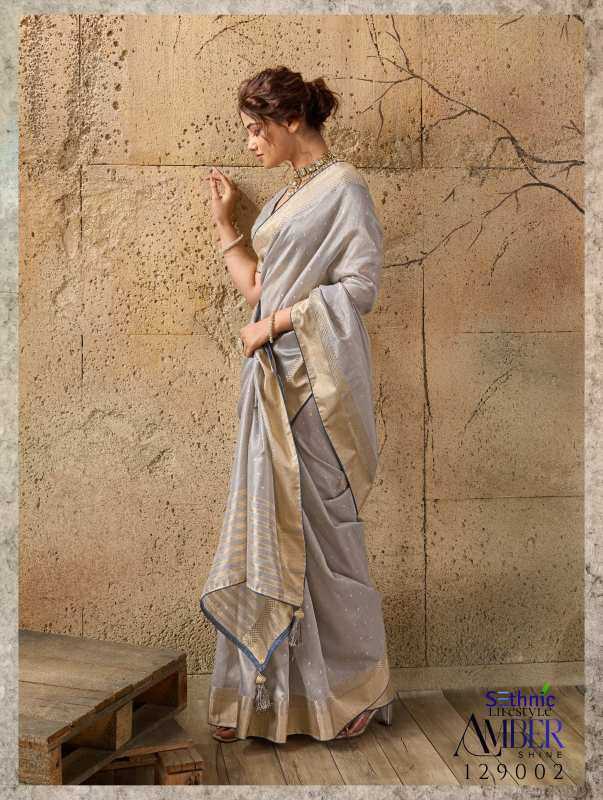 Tissue Zari Border Saree